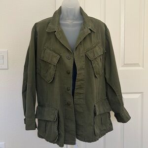 Authentic Rare Pattern 2 Slant Pocket Army Jungle Jacket - Vietnam 1960's